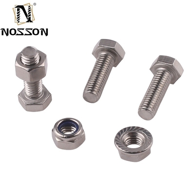 Acero inoxidable ANSI/ASME M8 Cerrojo de cabeza hexadecimal Grado 4.8/ 8.8/ 10.9/ 12.9 Cerrojo de medio hilo y nuez Pernos Din 931 acabado de zinc