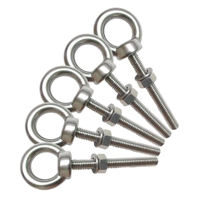 Sistema de medición INCH Cerrojo de ojo de acero inoxidable M6 hombro 1/4 &quot;X 2&quot; Cerrojos de ojo de trabajo pesado tornillos para levantar acabado plano