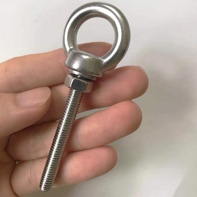 Sistema de medición INCH Cerrojo de ojo de acero inoxidable M6 hombro 1/4 &quot;X 2&quot; Cerrojos de ojo de trabajo pesado tornillos para levantar acabado plano