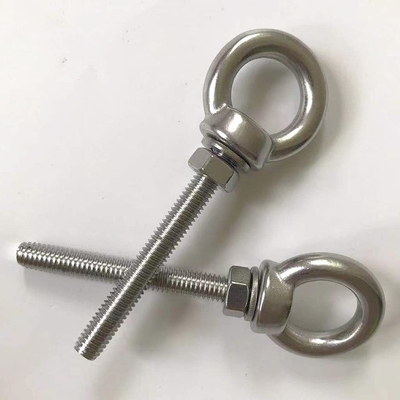 Sistema de medición INCH Cerrojo de ojo de acero inoxidable M6 hombro 1/4 &quot;X 2&quot; Cerrojos de ojo de trabajo pesado tornillos para levantar acabado plano