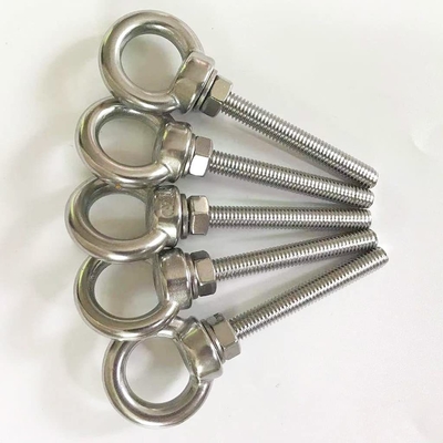 Sistema de medición INCH Cerrojo de ojo de acero inoxidable M6 hombro 1/4 &quot;X 2&quot; Cerrojos de ojo de trabajo pesado tornillos para levantar acabado plano