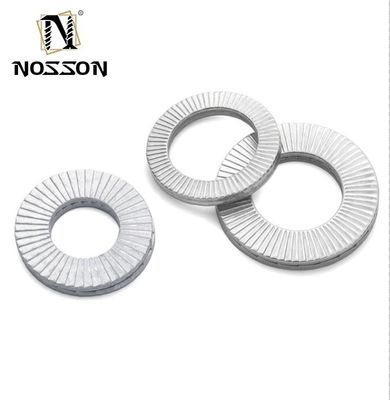 Lavadora de cerradura de cuña de acero inoxidable con recubrimiento en escamas de zinc negro M8 de 5/16 pulgadas para entornos de trabajo pesado en la industria automotriz