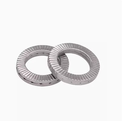 Lavadora de cerradura de cuña de acero inoxidable con recubrimiento en escamas de zinc negro M8 de 5/16 pulgadas para entornos de trabajo pesado en la industria automotriz