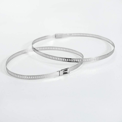 Enlace de cable blanco de acero inoxidable resistente al calor 304/316 Enlace de cerradura de metal autobloqueable con certificación aprobada 100% por QC