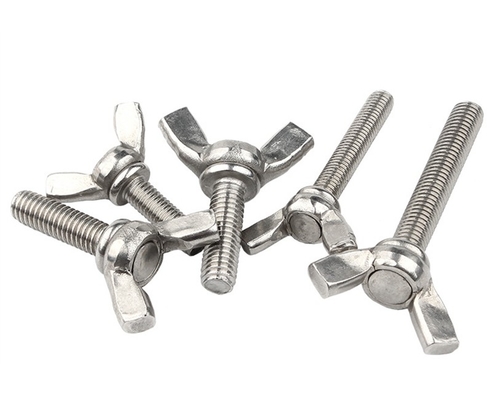 Estándar ANSI/ASME M6 M8 M10 Cerrojo y tuercas de alas de acero inoxidable resistentes a la corrosión para maquinaria industrial