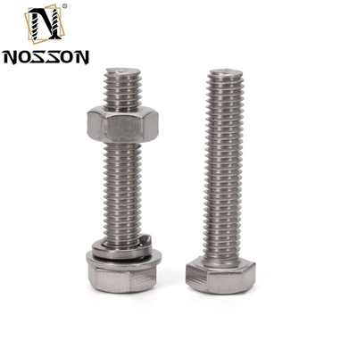 Zinc Revestido de acero inoxidable para la limpieza de tornillos hexagonales y tuercas 304 316 para alta resistencia a la tracción en aplicaciones industriales