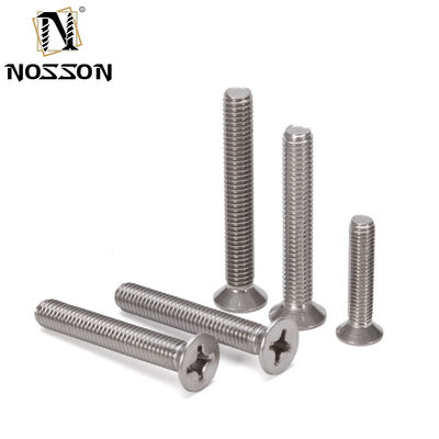 304 acero inoxidable cruzado reprimido contrafundido tornillo de cabeza plana con sistema de medición métrico y estándar JIS