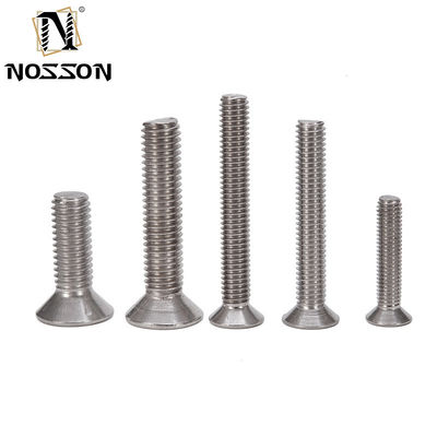 304 acero inoxidable cruzado reprimido contrafundido tornillo de cabeza plana con sistema de medición métrico y estándar JIS