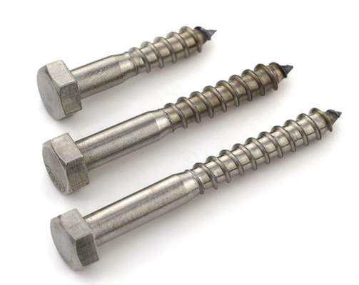Parafusos de madera hexagonal de acero inoxidable estándar JIS con hilo completo ST6 ST8 ST10 ST12