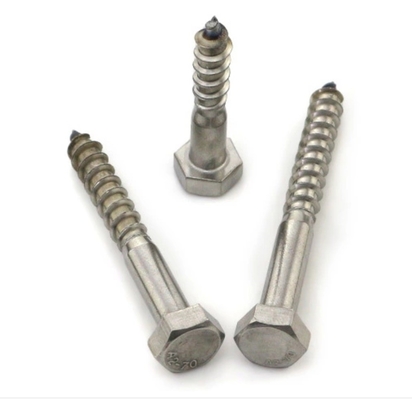 Parafusos de madera hexagonal de acero inoxidable estándar JIS con hilo completo ST6 ST8 ST10 ST12
