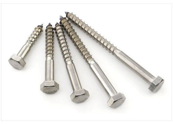 Parafusos de madera hexagonal de acero inoxidable estándar JIS con hilo completo ST6 ST8 ST10 ST12