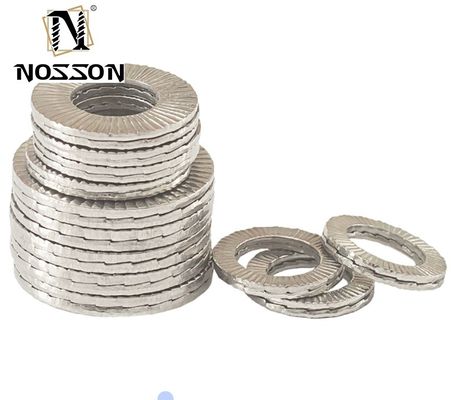 Cuidado de la salud M3M4M5M6M8M10M12M14M16M18M20M22M24M27m30 Lavadoras de cerradura de resorte de acero al carbono personalizado Dacromet doble pila DIN25201