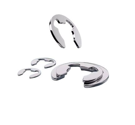 Anillo de retención abierto en forma de E en acero inoxidable de acabado plano Anillo de retención abierto en forma de E Tipo de diente interno circular Estilo GB896 DIN6799