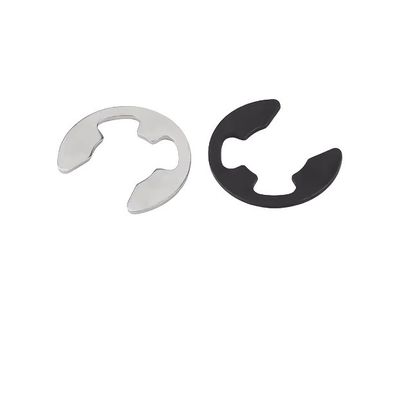 DIN6799 GB896 Anillo de retención en forma de E de acero inoxidable Anillo de retención negro abierto Circlip de tipo E para piezas de máquinas mineras