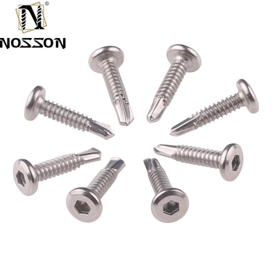ST4.2 Sistema de medición métrico Acero de carbono Dacromet Hex Head Torsión de auto-perforación con brida para la resistencia industrial