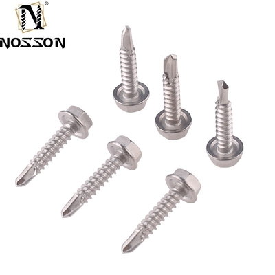 ST4.2 Sistema de medición métrico Acero de carbono Dacromet Hex Head Torsión de auto-perforación con brida para la resistencia industrial