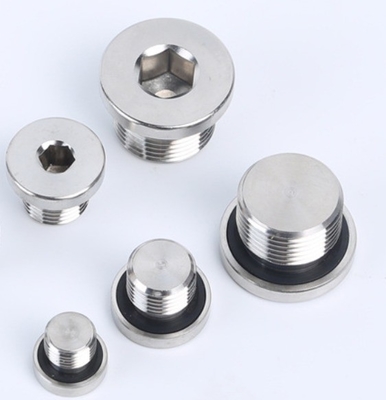 304 de acero inoxidable Hex Oil Drain Plug con amplio rango de la laringe