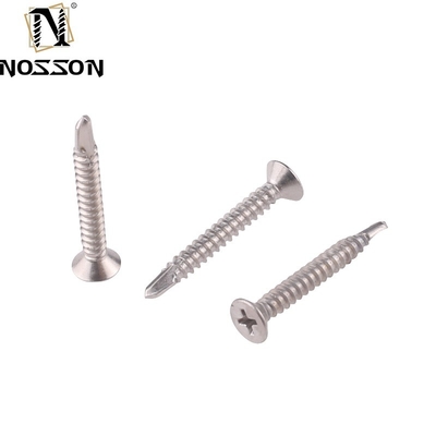 ST4.2 ST4.8 ST5.5 ST6.3 JIS estándar métrico tornillo de auto-perforación con costillas / puntas debajo de la cabeza y rendimiento de acero inoxidable