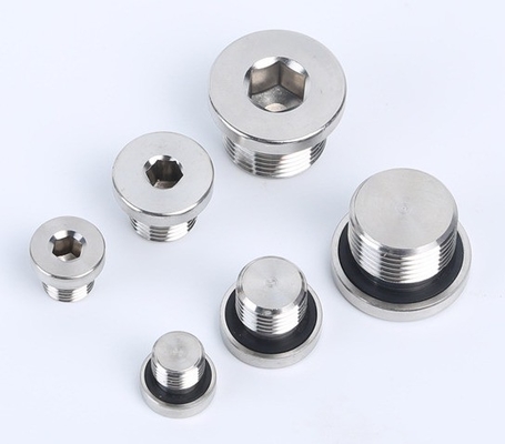 304 de acero inoxidable Hex Oil Drain Plug con amplio rango de la laringe