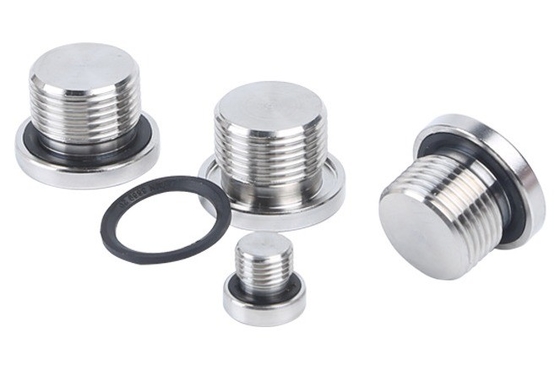 304 de acero inoxidable Hex Oil Drain Plug con amplio rango de la laringe