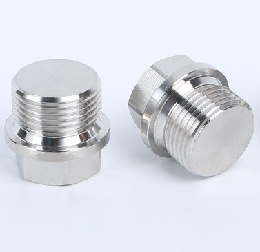 Enchufe laríngeo 304 de acero inoxidable Hexagonal exterior de brida enchufe de cara para enchufe de tuberías de aceite y agua
