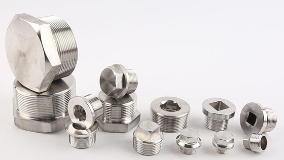 Enchufe laríngeo 304 de acero inoxidable Hexagonal exterior de brida enchufe de cara para enchufe de tuberías de aceite y agua
