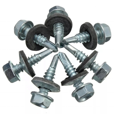 Cerrojo para techos de edificios ST5.5 Galvanizado de metal Hexagon Head Tek madera de acero inoxidable Hex Cerrojo de auto-perforación con lavadora EPDM