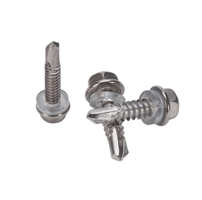 HEX Métrico cabeza de acero inoxidable auto perforación de techo de tornillo 4.2 4.8 5.5 6.3 para INCH Sistema de medición en la industria