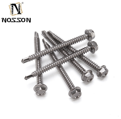 HEX Métrico cabeza de acero inoxidable auto perforación de techo de tornillo 4.2 4.8 5.5 6.3 para INCH Sistema de medición en la industria