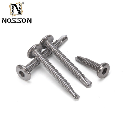 Tornos de techo de hexagonal galvanizado de acero inoxidable para techo de perforación automática con lavadora de caucho ST3.9 ST4.2 ST4.8 ST5.5 ST6.3 para techo