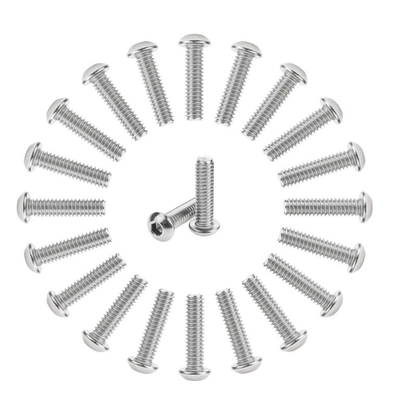 Sistema de medición métrico 1/4-20 x 1 pulgadas de acero inoxidable cabeza de la bandeja de conexión de la tapa de los tornillos tornillos 18-8 304 grado Allen Hex Drive