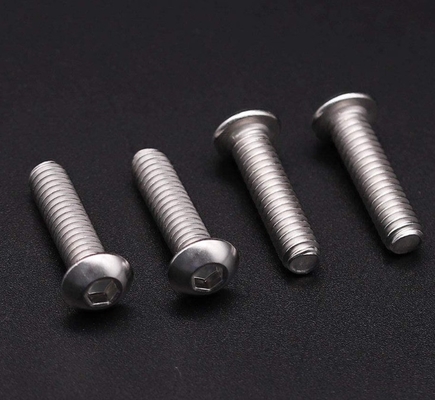 Sistema de medición métrico 1/4-20 x 1 pulgadas de acero inoxidable cabeza de la bandeja de conexión de la tapa de los tornillos tornillos 18-8 304 grado Allen Hex Drive