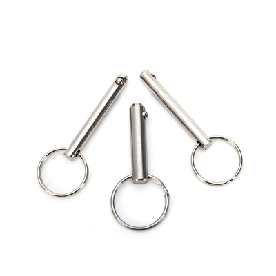 Pin de bloqueo de bolas de acero inoxidable de plata personalizado para transporte aéreo y soluciones de personalización profesionales