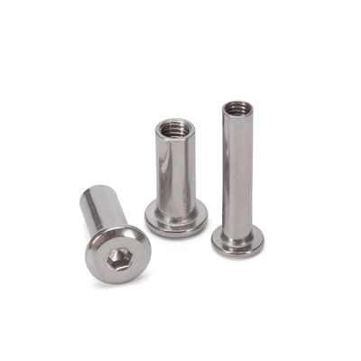 En stock 304 de acero inoxidable de gran tamaño plano Hex Socket Head Muebles Rivet M6 M8 Conector Introducción de hilo de unión de manga Cap Nut tamaño grande