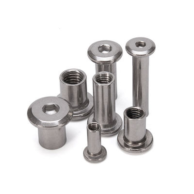 En stock 304 de acero inoxidable de gran tamaño plano Hex Socket Head Muebles Rivet M6 M8 Conector Introducción de hilo de unión de manga Cap Nut tamaño grande