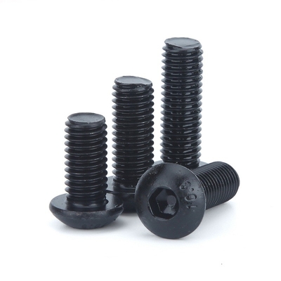 ISO Standard Pan Head 1/4-20*1/2 pulgadas Grado 12.9 Black Hexagon Socket Screw con hilo completo y accionamiento hexagonal