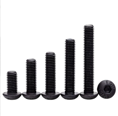 ISO Standard Pan Head 1/4-20*1/2 pulgadas Grado 12.9 Black Hexagon Socket Screw con hilo completo y accionamiento hexagonal