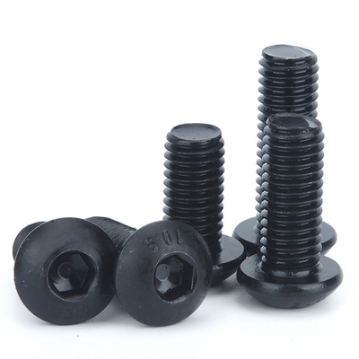 ISO Standard Pan Head 1/4-20*1/2 pulgadas Grado 12.9 Black Hexagon Socket Screw con hilo completo y accionamiento hexagonal