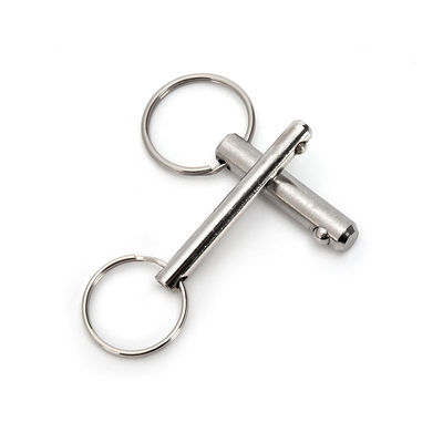 Pulsador cargado con eje de alfiler con acabado brillante de acero inoxidable de liberación rápida de pelota Pin de bloqueo y mango de botón de empuje ergonómico