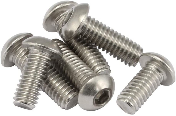 1/4-20 x 1/2 pulgadas de cabeza de botón enchufe de tapa pernos 18-8 acero inoxidable 304 acabado plano de hilo completo Allen hex drive cabeza de pane