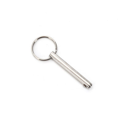 Pulsador cargado con eje de alfiler con acabado brillante de acero inoxidable de liberación rápida de pelota Pin de bloqueo y mango de botón de empuje ergonómico