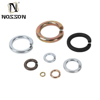 Lavadora de dientes interna plana/de resorte DIN 125 y 9021 DIN 127 en acero al carbono zincado