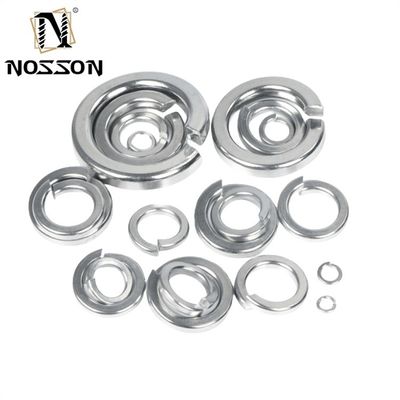 Lavadora de dientes interna plana/de resorte DIN 125 y 9021 DIN 127 en acero al carbono zincado