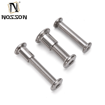 Grado métrico 8.8 A2-50 M6 Acero inoxidable 304 cabeza de enchufe hexagonal plana para hombres y mujeres tornillos de Chicago con tuerca estándar DIN