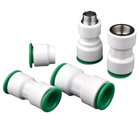Excelente rendimiento de cabeza redonda PPR de tubos rápidos Adaptador de reducción de plástico de unión de agua para soporte personalizado ODM
