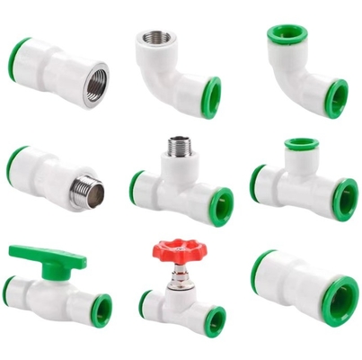 Excelente rendimiento de cabeza redonda PPR de tubos rápidos Adaptador de reducción de plástico de unión de agua para soporte personalizado ODM