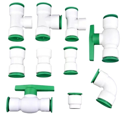 Excelente rendimiento de cabeza redonda PPR de tubos rápidos Adaptador de reducción de plástico de unión de agua para soporte personalizado ODM