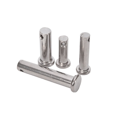 Pinos de Clevis estándar DIN1444 SUS304 de acero inoxidable con cabeza plana Pin de fijación de pines M3 M4 M5 M6 M8 M10