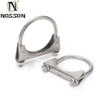 Sistema de medición INCH Estándar de 3,0&quot; Abrangador de escape de acero inoxidable U Abrangadores de tubos de tornillo No estándar