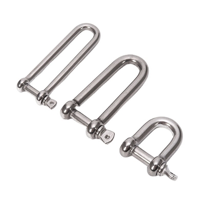 Tecnología de fundición de precisión 8mm profesional 316 cerrojo de acero inoxidable Tipo D grilletes con pin de cuello de tornillo